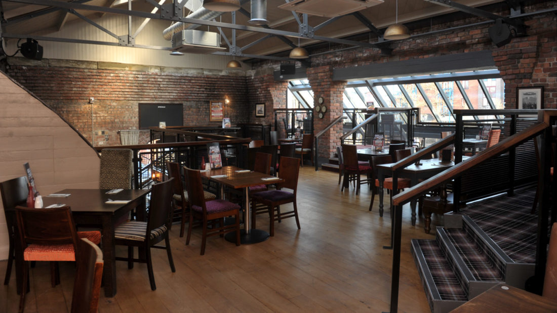 The stylish interior at the Pump House